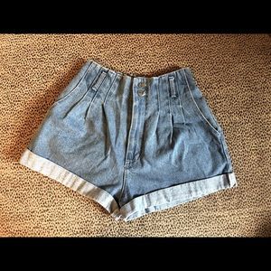 Denim High Waisted Shorts